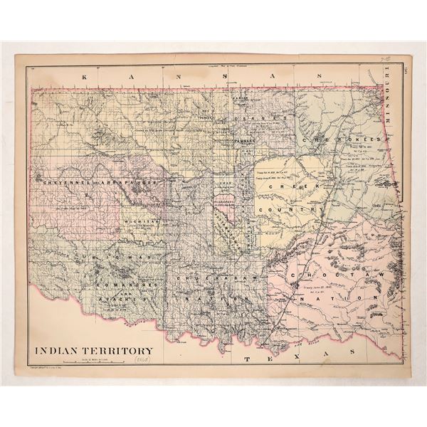 Indian Territory Map, 1887 [191612]