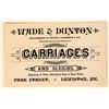 Image 1 : Maine Carriages and Sleighs Business Card [188982]