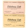 Image 1 : Michigan Pittsburg Club Saloon Business Cards [188973]