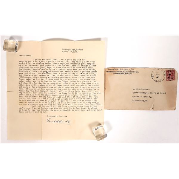 Early Las Vegas Development Postal Cover [193298]