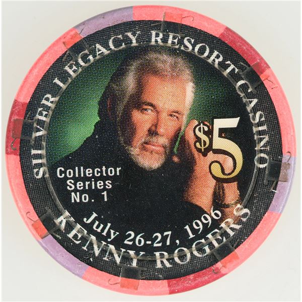 Silver Legacy Kenny Rogers $5 Gaming Chip [192684]
