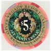 Image 2 : Silver Legacy Kenny Rogers $5 Gaming Chip [192684]