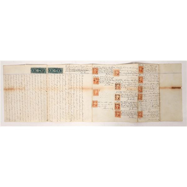 Cleveland 1866 Revenue Doc w/ 16 RN's [191553]
