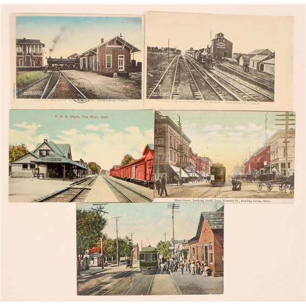 Railroad Postcards, Ohio, c1909-18 [191426]