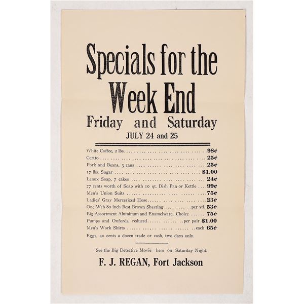 F J Regan Handbill, c. 1910 [191490]
