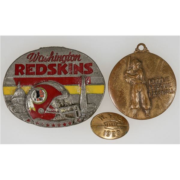 Washington Redskins & Sports Medals (3) [192419]