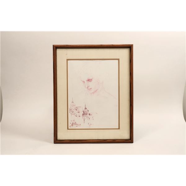 Framed sketch, study for portrait [190756]