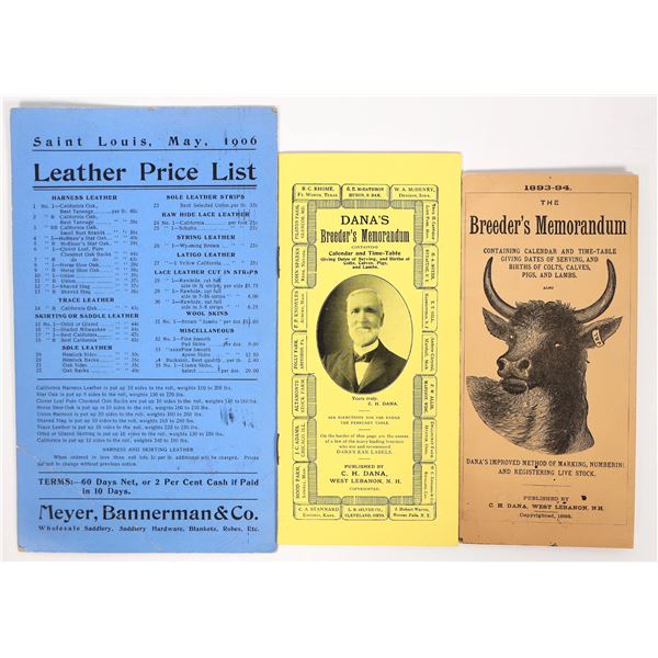 Vintage Breeder's Memorandums [193304]
