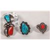 Image 2 : Turquoise & Coral Rings (3)/Costume Jewelry [193422]