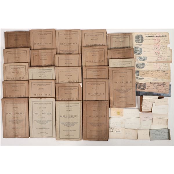 John A Bingham, Lincoln Assassination Reports and More, 1865 [190560]