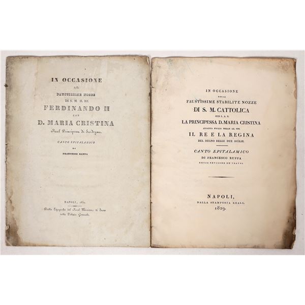 Two Poems in Italian 1829, 1832 [191764]