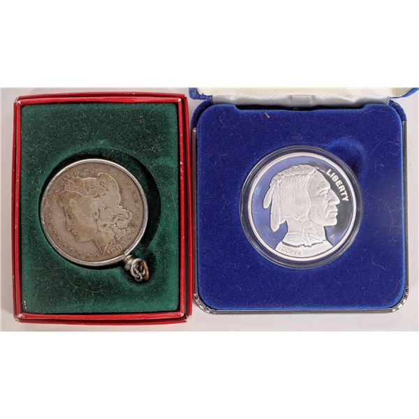 Morgan Silver Dollar & Silver Round [193294]