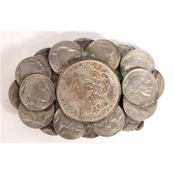Silver Dollar/Buffalo Nickel Belt Buckle [193291]
