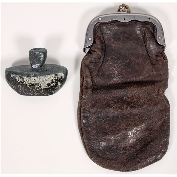 Antique Coin Purse & Money [193299]