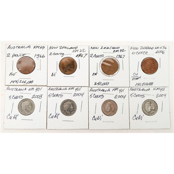 Coins of Australia & New Zealand (8) [191129]
