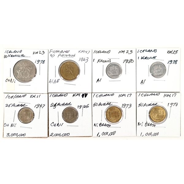 Coins of Iceland/Finland (8) [191131]