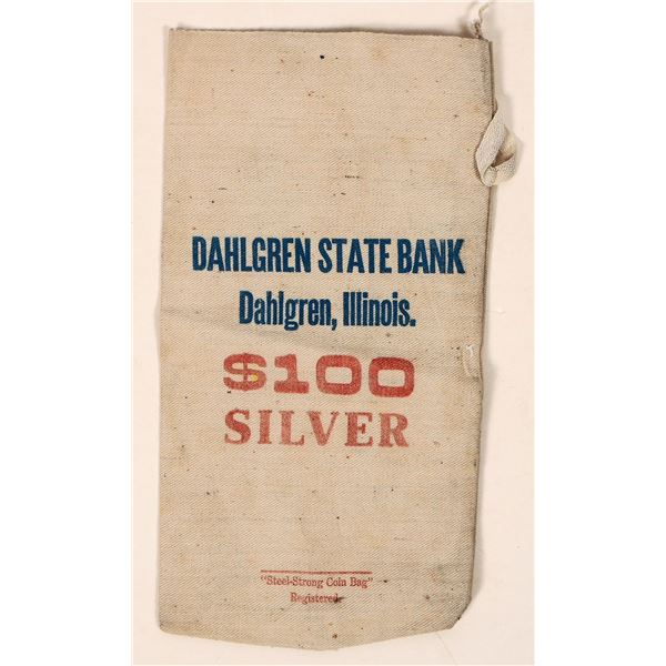 $100 Silver Dahlgren State Bank Coin Bag [192397]