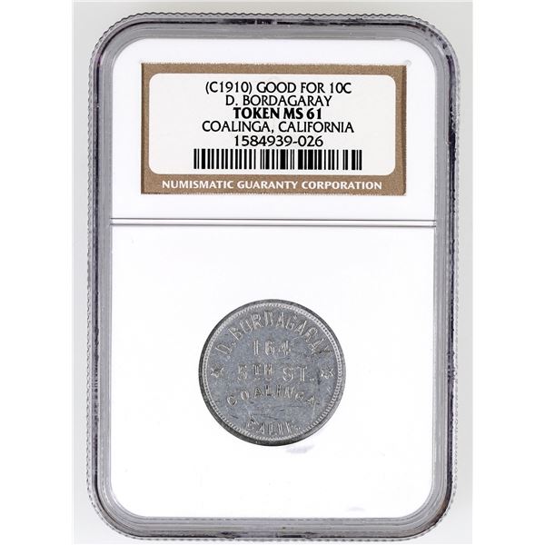 D. Bordagaray Token: MS 61 [192214]