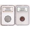 Image 1 : Lafayette Saloon/Brass Cigar Store Tokens (2) [191884]