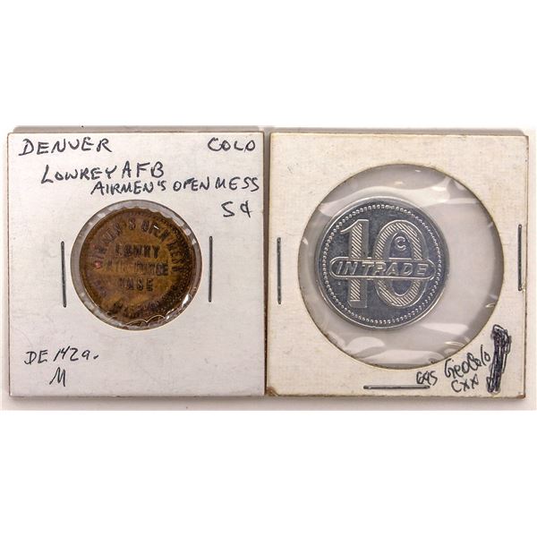 Lowry AFB Military Tokens (2) [193426]