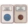 Image 1 : Adams Dry Goods/ John Schuh's Saloon Tokens (2) [192523]