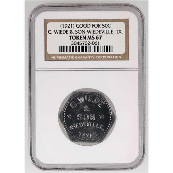 C. Wiede & Son Token: MS 67 [191883]