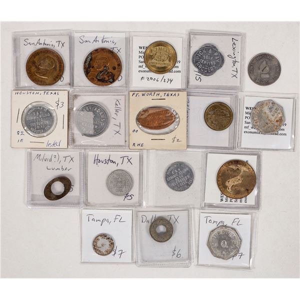 Texas & Florida Tokens (17) [191507]