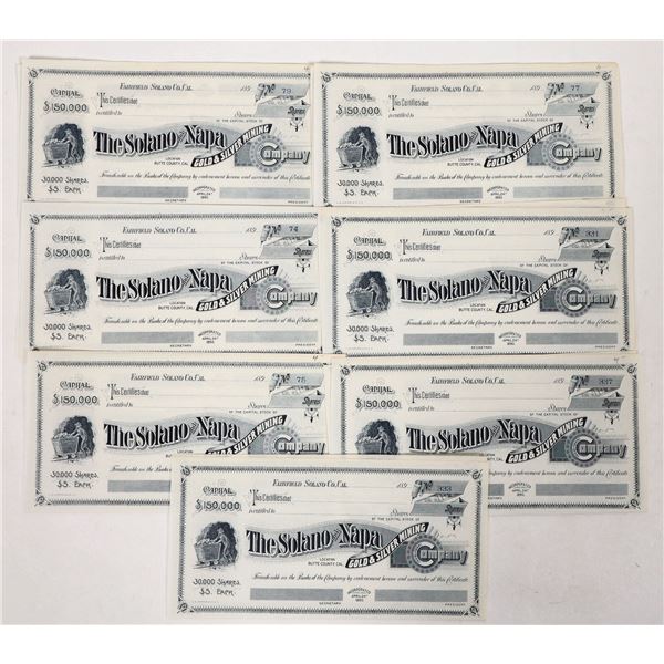 Solano and Napa Mining Certificates (14) [191785]