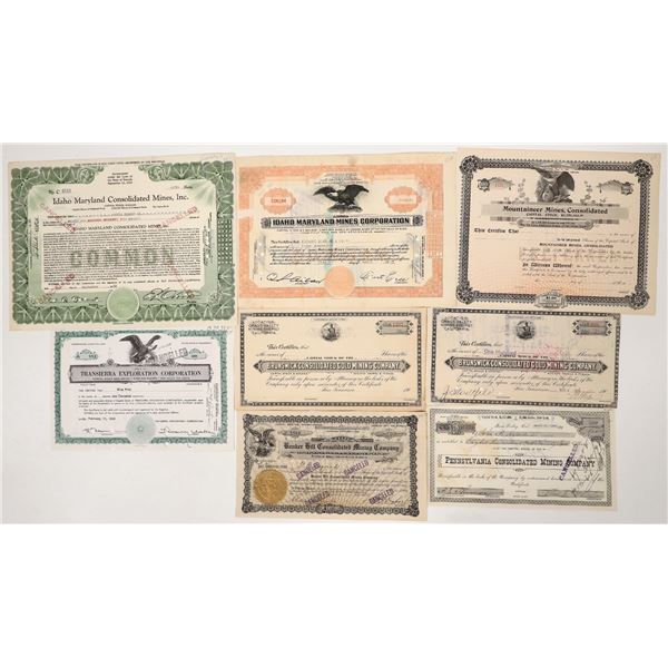 Grass Valley & Nevada City Mining Stocks, 8, 1898-58 [192573]