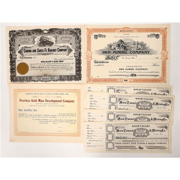 California Mining & 1 Railroad Stock, 7 [191258]