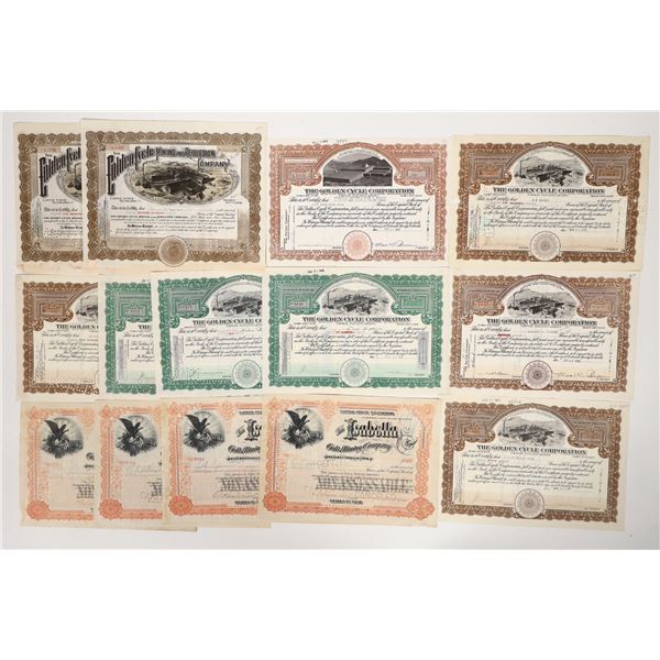 Cripple Creek Stocks, 15,1890's-1952 [192576]