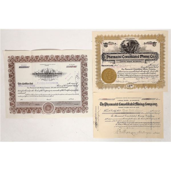 Pharmacist Mining Co. Stocks, Cripple Creek (3) [191352]