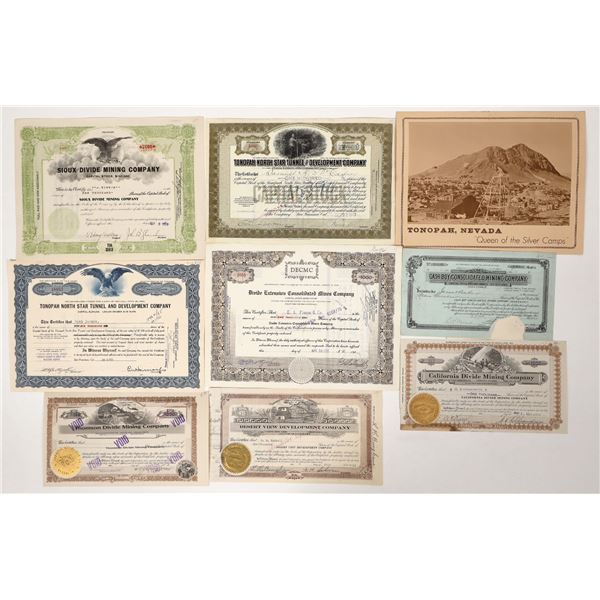 Tonopah Mining Stocks, 8, 1913-55 [192466]