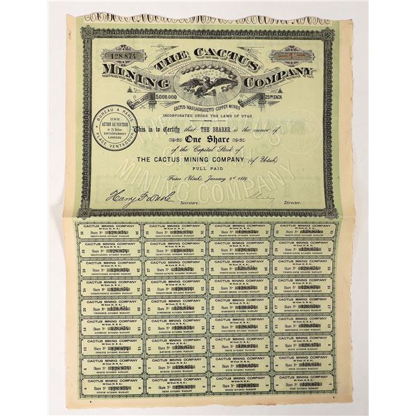 The Cactus Mining Company Stock Certificate [191466]