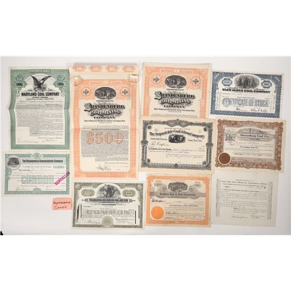 Coal Mining Stocks & Bonds, 13, 1841-1942 [192579]