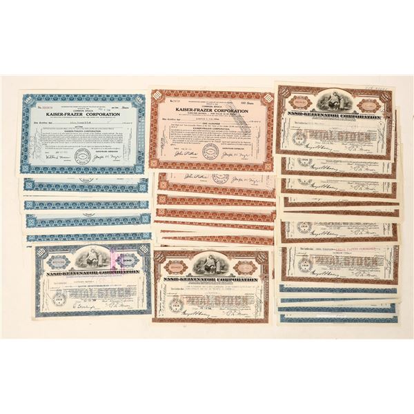 Nash and Kaiser-Frazer Stocks, 10 each, 40 Total [190964]