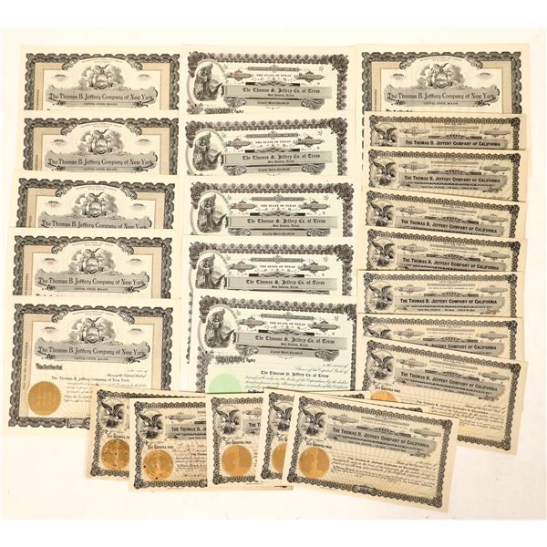 Thomas B Jeffery Stock Assortment [191027]