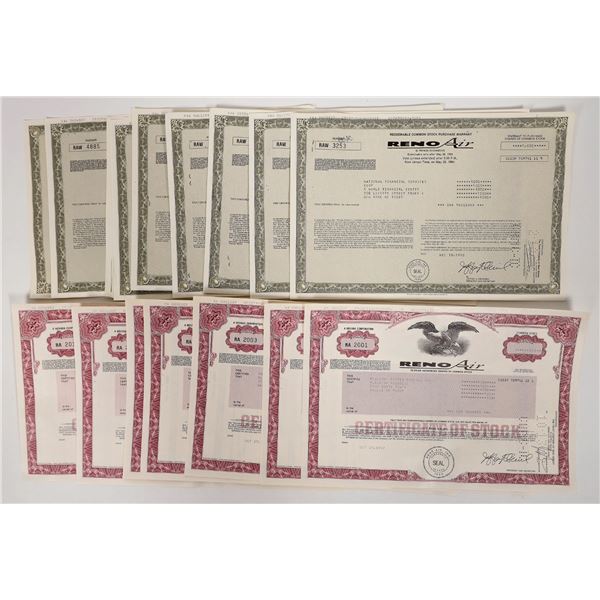 Reno Air Stocks, 2 Different, 20 Total, Rare [193231]