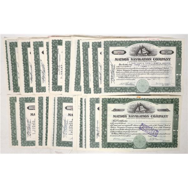 Matson Navigation, 1940's Stocks, 100 [192735]