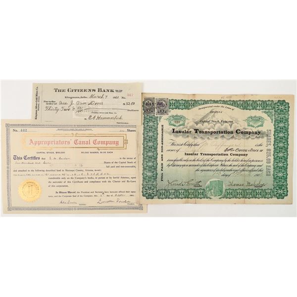 Pair of Arizona Transportation Stocks [191357]