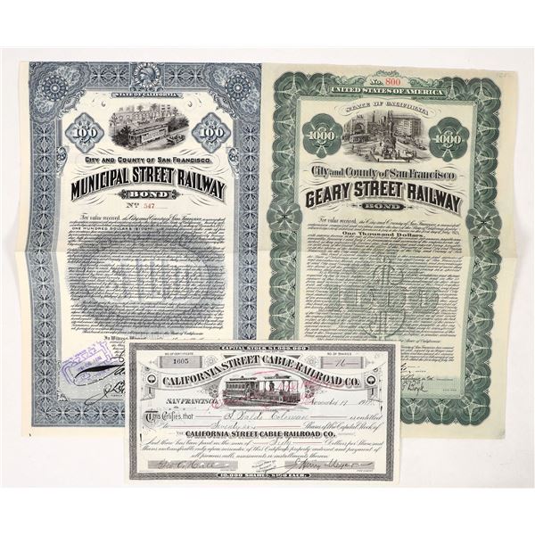 San Francisco Famous Cable Car Bonds and Stocks, 3 [192071]