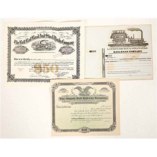 Indiana Railroad Stocks Group [191221]