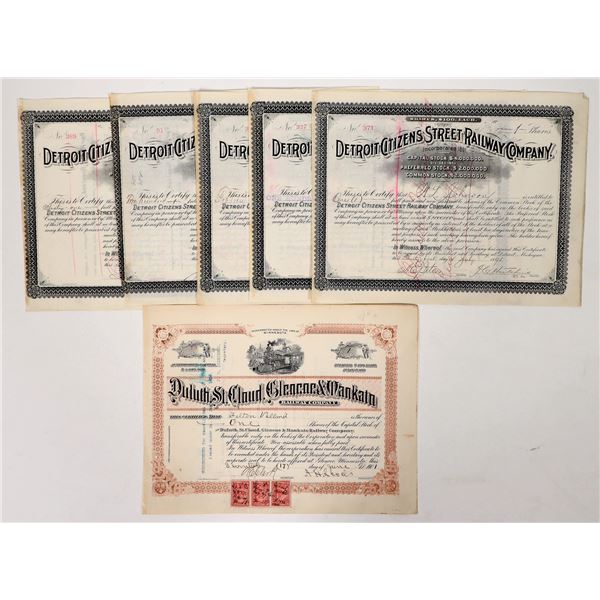 Minnesota & Michigan RR Stocks, 6, 1892-1901 [192604]