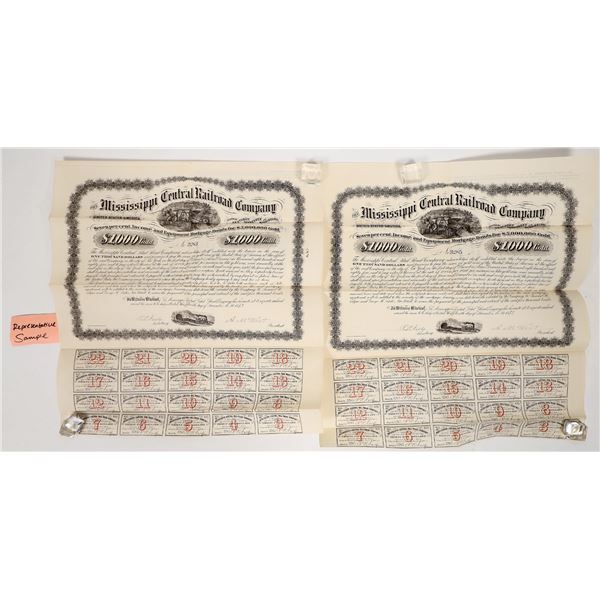 Mississippi Central RR Bonds, 13, 1873 [193236]