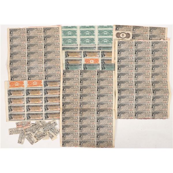 Nevada Railroad Bond Coupons, 100+ [192322]