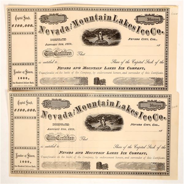 Nevada & Mountain Lakes Ice Co. Stocks, Boca (2) [191306]