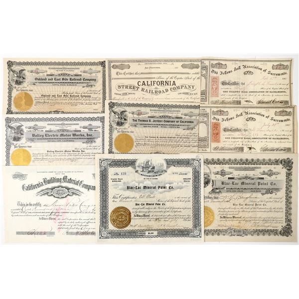 California stock group, mostly unissued [191365]