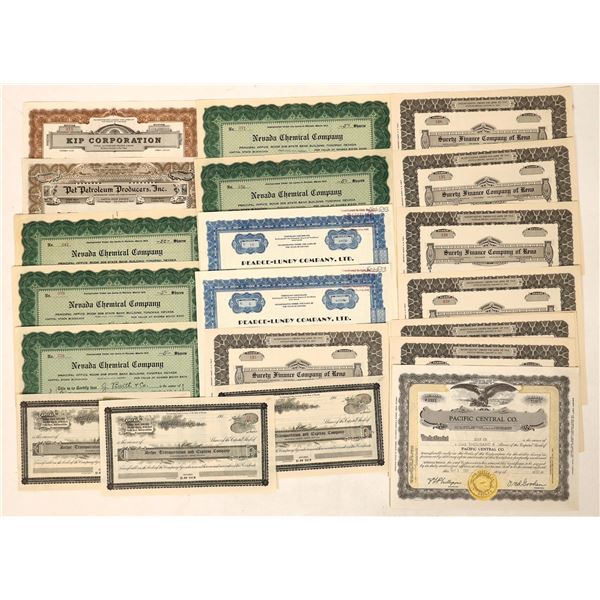 Nevada Non Mining Stock Collection [191266]