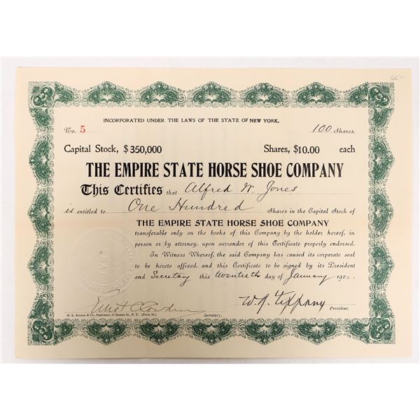 Horse Shoe Company Stock, 1903 [191872]