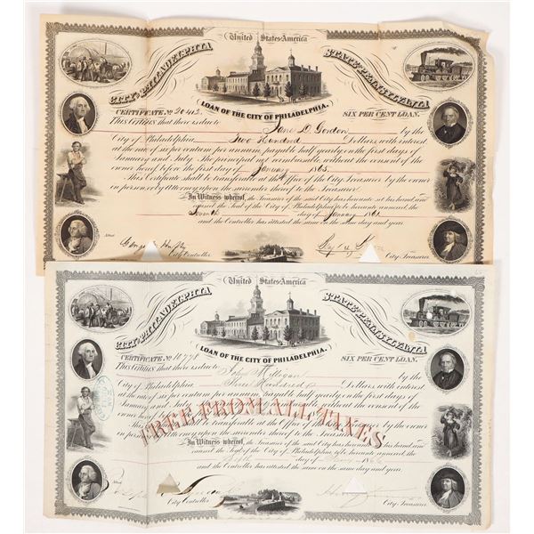 City of Philadelphia Loans, 1860's [191470]